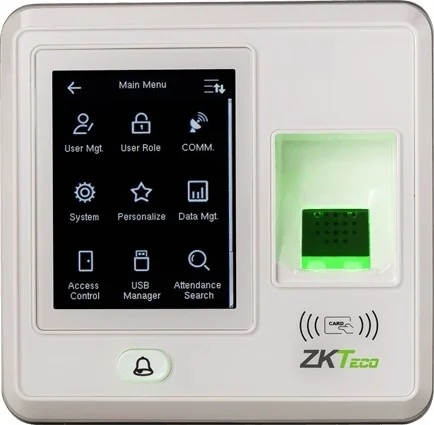 دستگاه حضور و غیاب و کنترل تردد ZKTECO مدل SF300، ورودی و خروجی ویگند، 500DPI