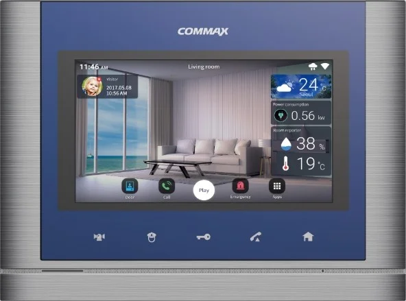 مانیتور فرعی 7 اینچی LED کامکس / چند لمسی، مانیتور IP، نوع نصب دیواری، PoE S/W | CIP-700MS