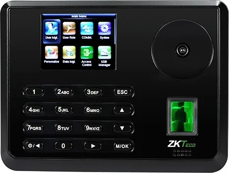 دستگاه حضور و غیاب و کنترل تردد ZKTeco، صفحه نمایش رنگی TFT، USB-Host | P160