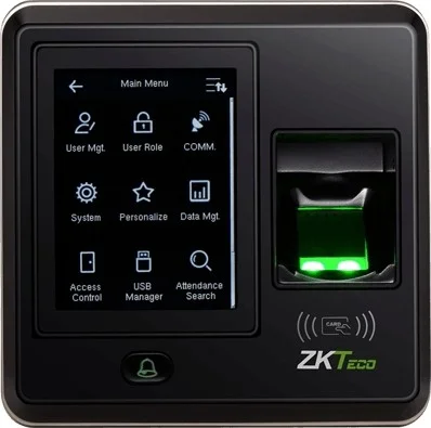 دستگاه حضور و غیاب و کنترل تردد ZKTeco، صفحه نمایش رنگی TFT، USB-Host | P160