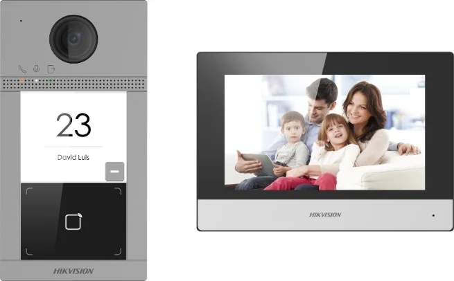 کیت اینترکام ویدیویی تحت شبکه هایک ویژن، استاندارد PoE، حذف نویز و اکو، وای فای و اترنت، پیکربندی از راه دور از طریق وب، ذخیره سازی کارت TF، ارتباط صوتی دو طرفه، خاکستری | DS-KIS604-P-C