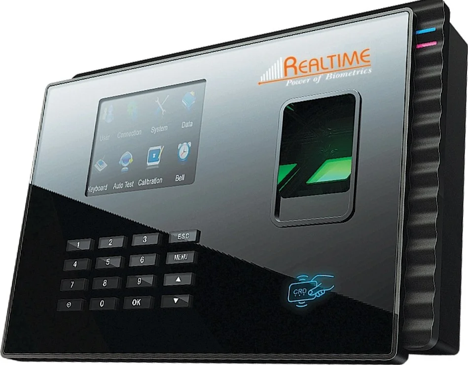 دستگاه حضور و غیاب بی‌جی‌تی مدل T60 با قابلیت تشخیص اثر انگشت، کارت RFID، رمز عبور و کنترل دسترسی به همراه نرم‌افزار