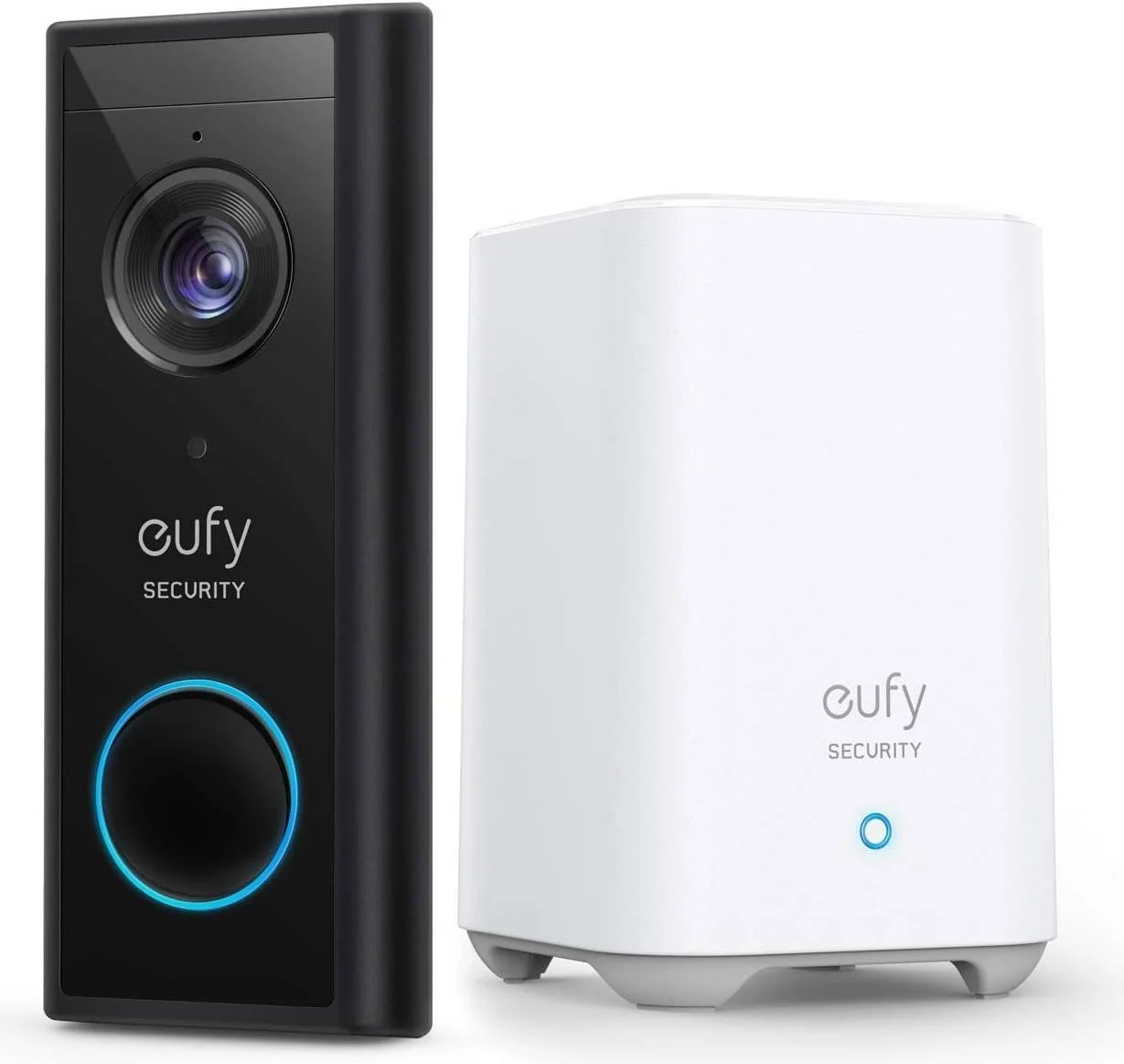 درب بازکن ویدیویی بی‌سیم یوفی سکیوریتی (باتری خور) با کیفیت 2K HD، بدون هزینه اشتراک ماهانه، هوش مصنوعی داخلی برای تشخیص انسان، صدای دو طرفه، نصب آسان