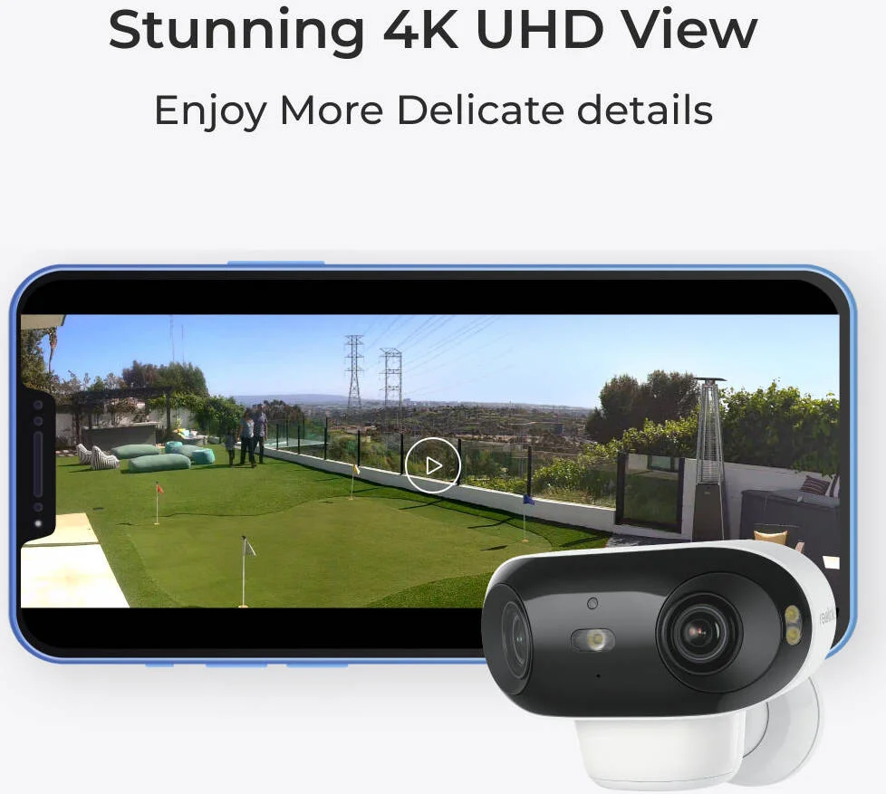 دوربین هوشمند 4K ریولینک Argus 4 Pro، لنز دوگانه ColorX، با قابلیت تامین انرژی خورشیدی/باتری با نمای پانورامای 180 درجه، دید بدون نقطه کور UHD، دید در روز و شب، Wi-Fi 6 | BWB4K01W دوربین هوشمند 4K ریولینک Argus 4 Pro، لنز دوگانه ColorX، با قابلیت تامین انرژی خورشیدی/باتری با نمای پانورامای 180 درجه، دید بدون نقطه کور UHD، دید در روز و شب، Wi-Fi 6 | BWB4K01W