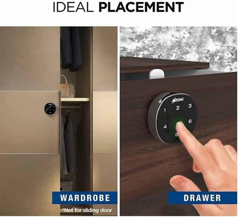 قفل رمزی ازن، رمز اصلی، ضد سرقت، ایمن خودکار، نشانگر باتری کم، پورت میکرو USB، حالت عمومی، مشکی | OZFL-401-PW