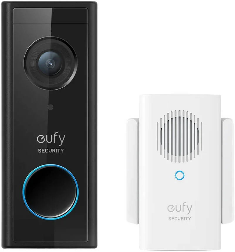درب منزل تصویری Eufy Security (باتری خور) با زنگ، کیفیت 1080p، عمر باتری 120 روزه، نصب آسان، ذخیره سازی محلی رمزگذاری شده، محافظت دارای استاندارد IP65 | E8220311