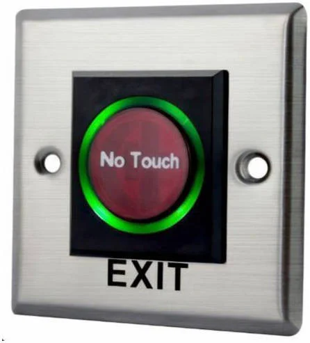 کلید خروجی درب استیل ضد زنگ بدون لمس / کلید دکمه فشاری خروجی بدون لمس برای کنترل دسترسی الکتریکی