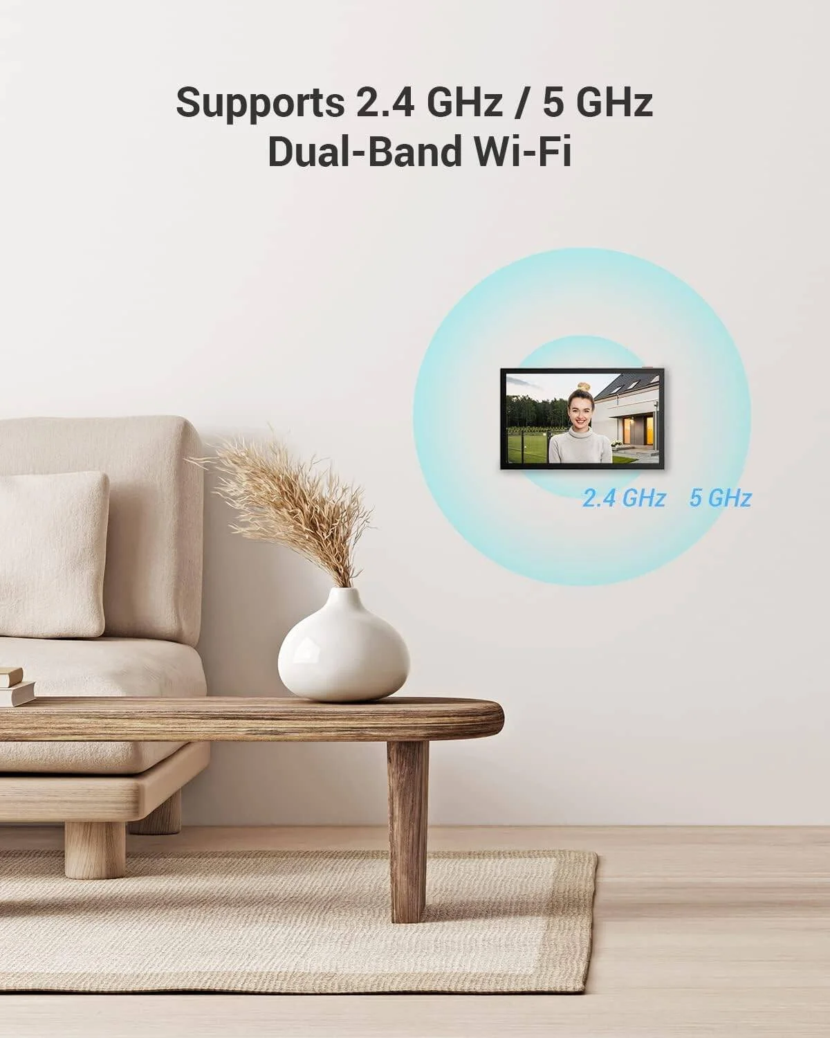 درب بازکن تصویری هوشمند EZVIZ HP7 2K با صفحه نمایش لمسی رنگی 7 اینچی، باز کردن قفل از راه دور درب/دروازه، 2 سیم، تشخیص هوشمند حرکت انسان، مکالمه دو طرفه، باز کردن قفل هوشمند RFID، خاکستری | HP7-R100-1W2TFC