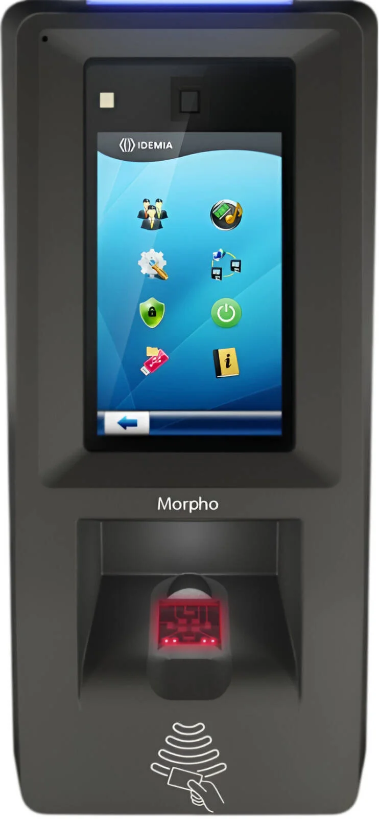 دستگاه تشخیص چهره و اثر انگشت Idemia MorphoAccess SIGMA Extreme FFD، صفحه لمسی 5 اینچی WVGA، تشخیص چهره و ثبت تصویر، 16 کلید عملکرد قابل برنامه ریزی، دوربین داخلی، بلندگو و میکروفون، HID Prox 125KHz، مشکی | 293701740