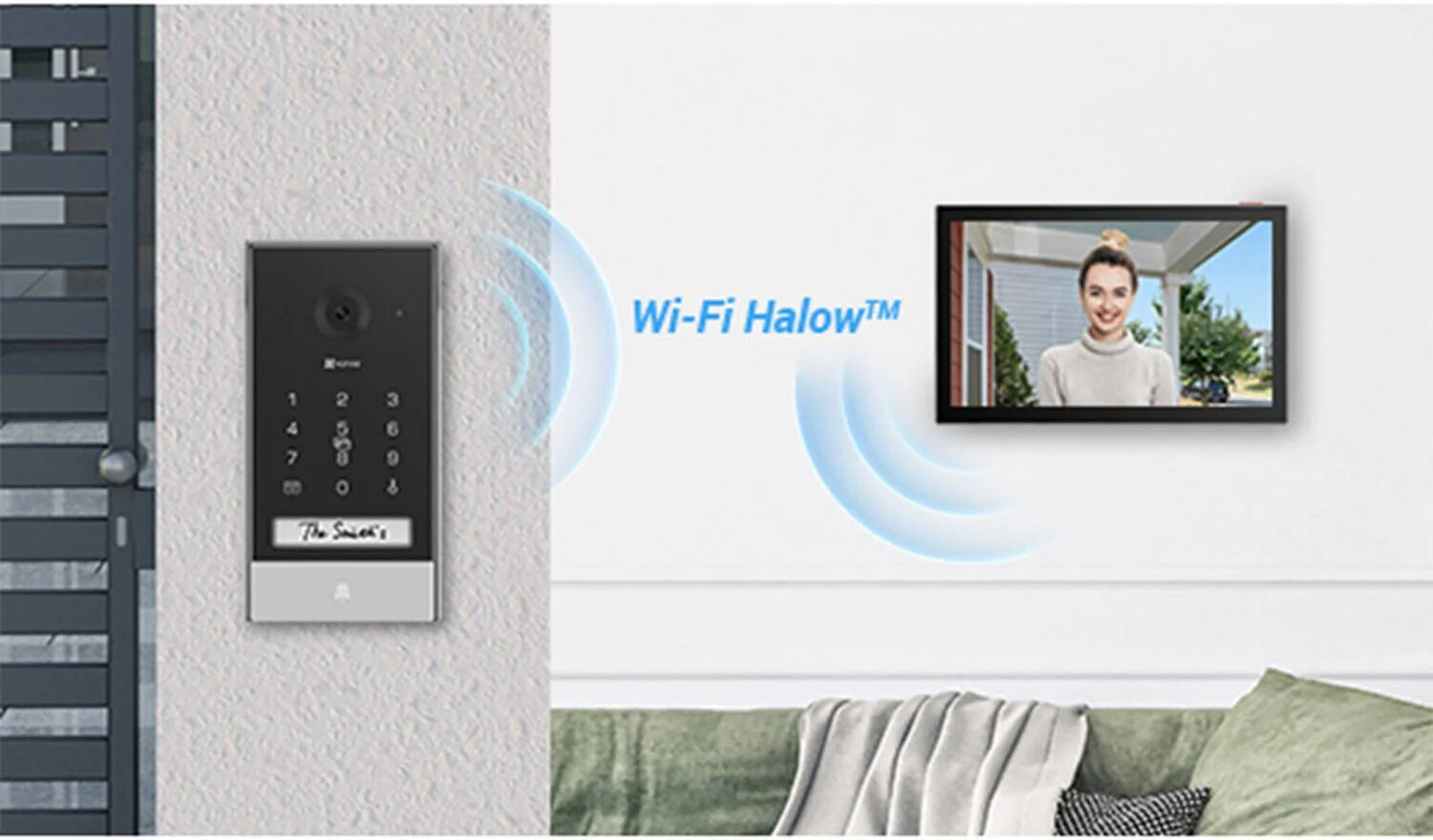 درب بازکن تصویری هوشمند EZVIZ EP7، صفحه لمسی 7 اینچی، سنسور تصویر CMOS اسکن پیشرونده 1/2.7 اینچی، رزولوشن 2K، منبع تغذیه 12-24VDC 1A، درجه IP65، مشکی | CS-EP7