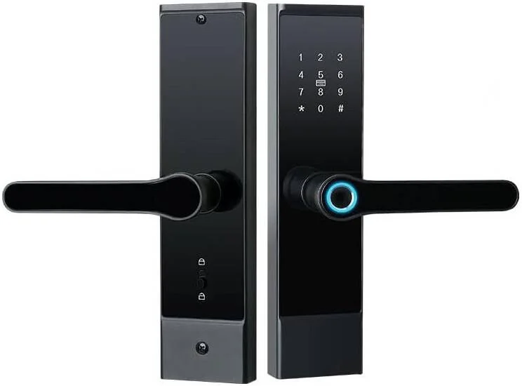 قفل هوشمند نورثرند TT Lock WiFi اثر انگشت، قفل درب ورودی بدون کلید، کار با الکسا، قفل 10 در 1 با کنترل از راه دور برنامه، جاسوئیچی، کد | P10-TT-WIFI-BLACK