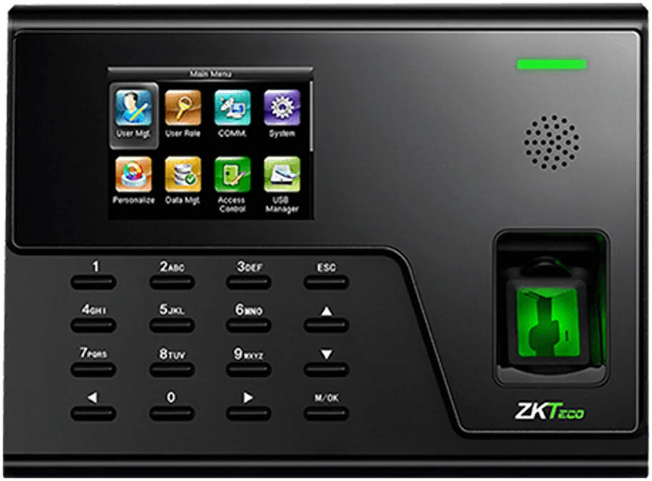 دستگاه حضور و غیاب اثر انگشتی ZKTeco UA760، ظرفیت 3000 کاربر، صفحه نمایش رنگی 2.8 اینچی، TCP/IP، WiFi، ارتباط USB، قفل برقی شخص ثالث، رابط های کنترل دسترسی دکمه خروج، مشکی | ZK-UA760