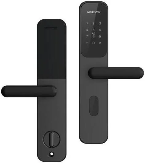 قفل هوشمند حرفه ای Hikvision، نوع بدنه قفل بالابر، پشتیبانی از دستگیره آزاد، ظرفیت 100 کاربر، ظرفیت 100 کارت، کارت M1، روش باز کردن قفل با کلید مکانیکی، مشکی | DS-K4SL500MKW