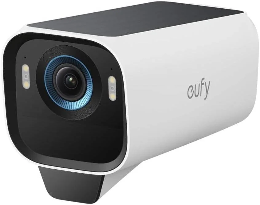 دوربین امنیتی خورشیدی بی‌سیم بیرونی Eufy Security eufyCam S3 Pro، دید در شب رنگی، رزولوشن 4K، Forever Power 2.0، هوش مصنوعی تشخیص چهره، فضای ذخیره‌سازی محلی قابل ارتقا | T81623W1