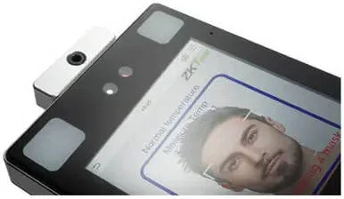 دستگاه تشخیص چهره و کف دست و اندازه گیری دما ZKTeco ProFace X TD، صفحه نمایش لمسی 8 اینچی IPS با نور بالا (400 لوکس)، دوربین 2 مگاپیکسلی WDR با نور کم، رله قفل، آلارم، ورودی کمکی | ProFace X-TD