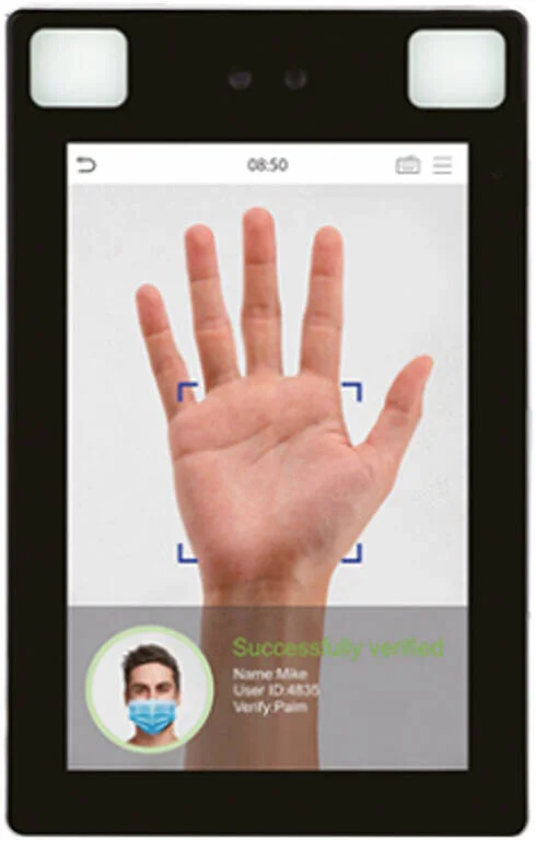 ترمینال بیومتریک تشخیص چهره و کف دست ZKTeco ProFace X P، ظرفیت 30 هزار چهره/ 5 هزار کف دست، صفحه لمسی 8 اینچی، سرعت 0.3 ثانیه، IP68، تشخیص ماسک، کنترل دسترسی 30- تا 60 درجه سانتیگراد | ProFaceX-P