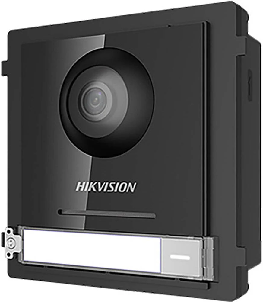 ایستگاه درب ماژولار اینترکام تصویری Hikvision DS-KD8003-IME1، رزولوشن 1920 x 1080، عملکرد اینترکام تصویری و کنترل دسترسی، دوربین چشم ماهی یکپارچه، اترنت 10/100 مگابیت بر ثانیه، مشکی | DS-KD8003-IME1