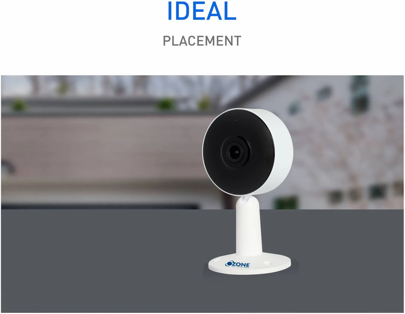 دوربین هوشمند داخلی وای‌فای Ozone OZ-Life-FC-01، دوربین FHD 1080P، ارتباط دو طرفه، دید در شب مادون قرمز، اتصال هوشمند صحنه، تشخیص حرکت و ردیابی | OZ-Life-FC-01