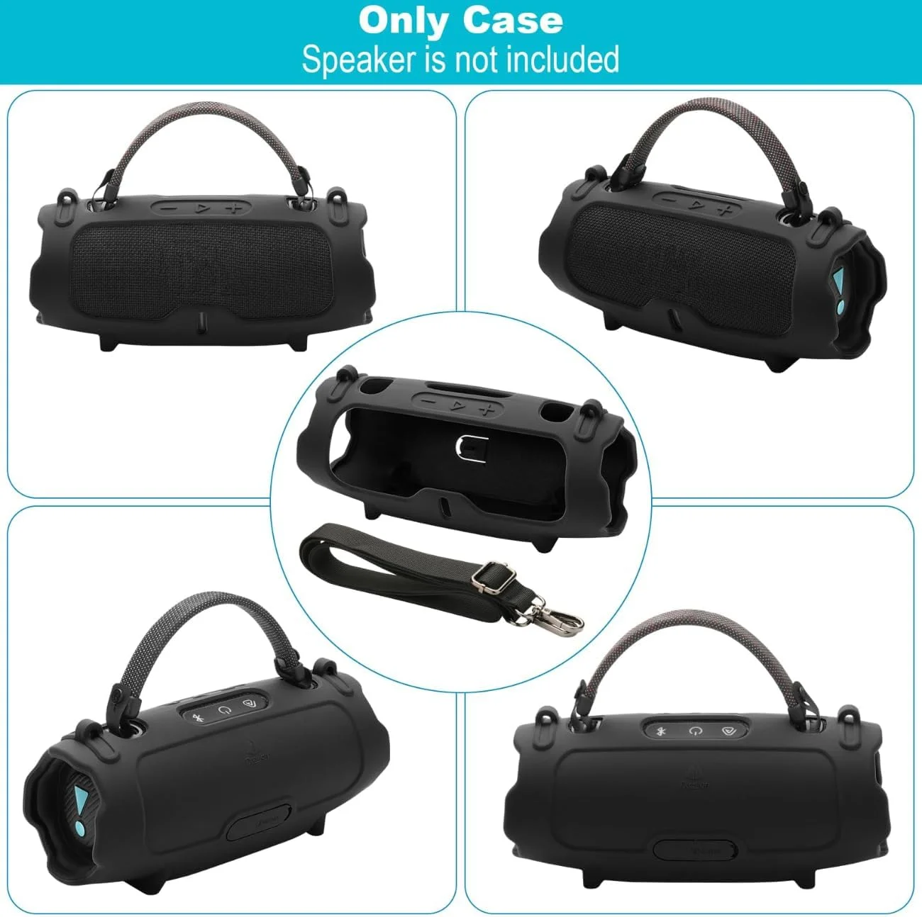 محافظ سیلیکونی Skeido برای اسپیکر قابل حمل JBL Charge 6، کاور محافظ مسافرتی با بند شانه قابل تنظیم و پوشش پورت USB ضد گرد و غبار برای لوازم جانبی اسپیکر Charge 6 (مشکی) محافظ سیلیکونی Skeido برای اسپیکر قابل حمل JBL Charge 6، کاور محافظ مسافرتی با بند شانه قابل تنظیم و پوشش پورت USB ضد گرد و غبار برای لوازم جانبی اسپیکر Charge 6 (مشکی)