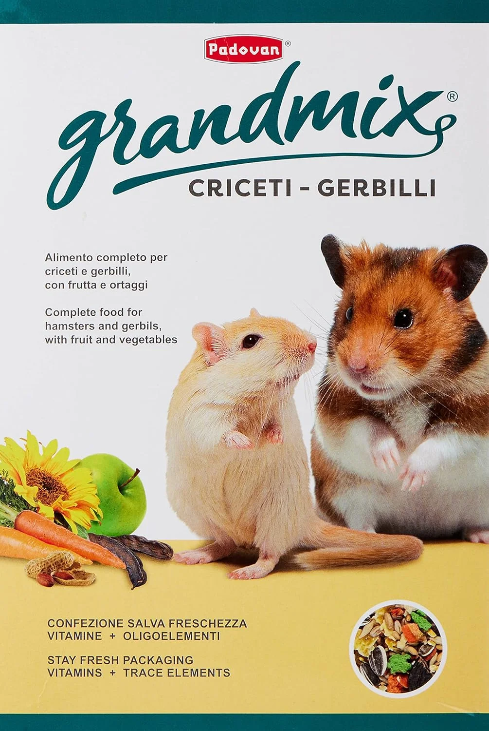 غذای حیوانات کوچک پادوان گرندمیکس کریستی ۱ کیلوگرمی