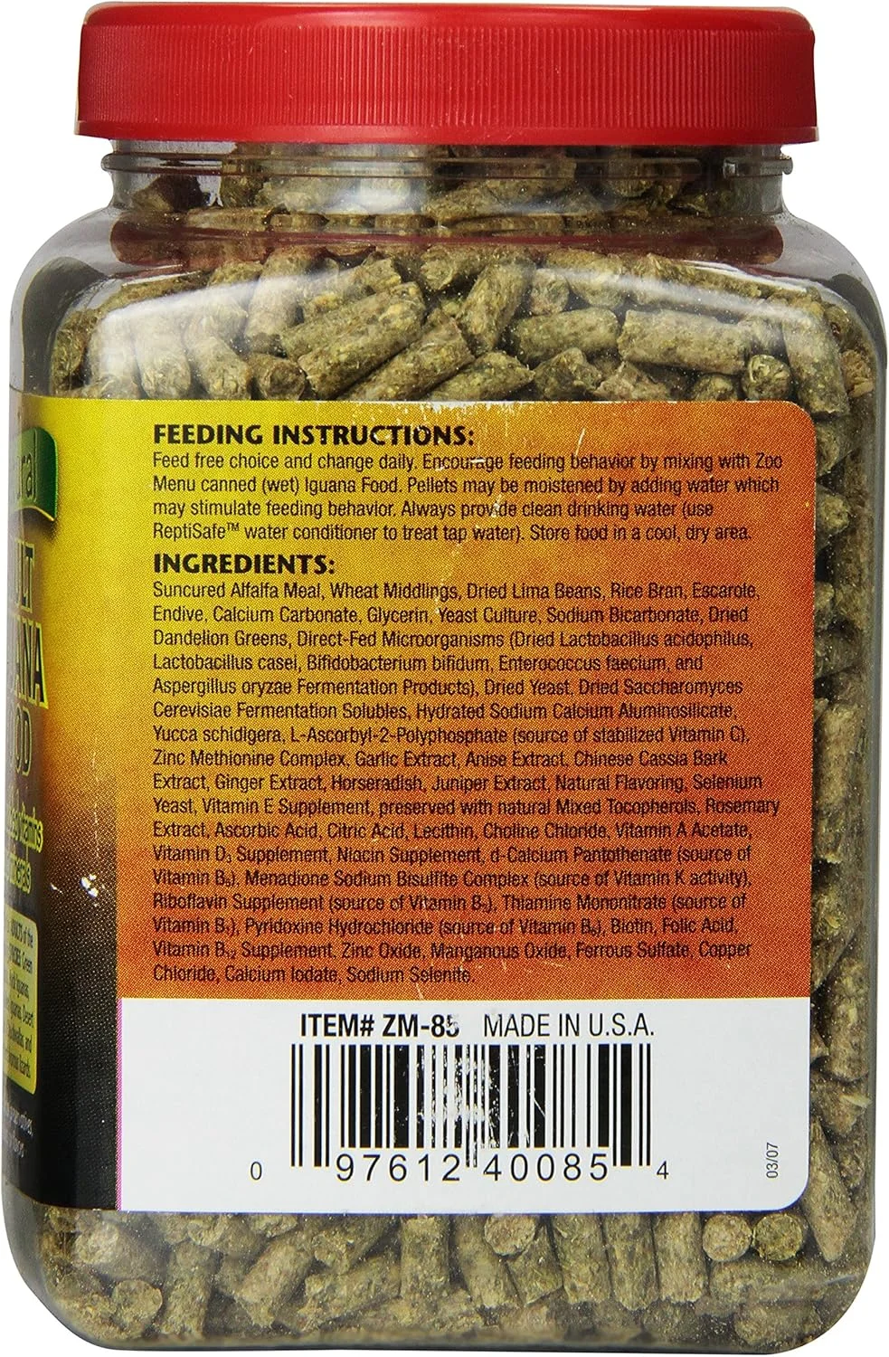 غذای ایگوانای بالغ زو مد، 283 گرم