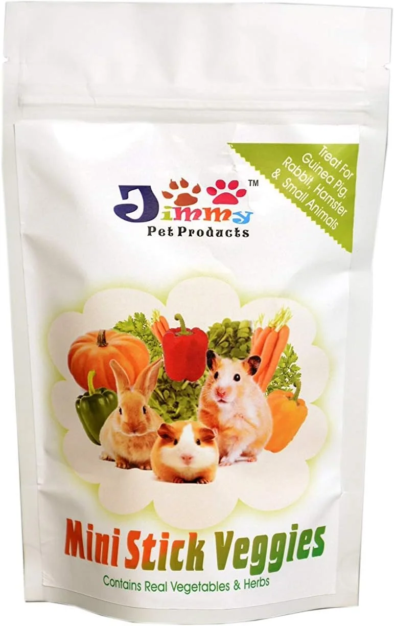 تشویقی سبزیجات مینی استیک جیمی مخصوص خرگوش، خوکچه هندی و همستر 200 گرم