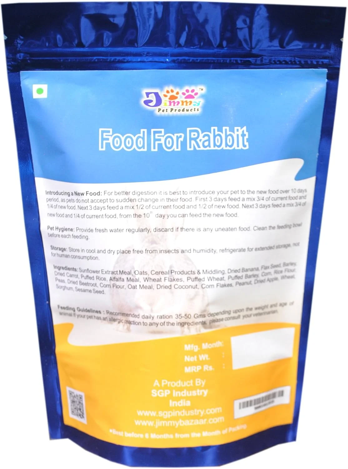 غذای حیوانات کوچک جیمی پت پروداکتس (غذای خرگوش ۱.۸ کیلوگرم) غذای حیوانات کوچک جیمی پت پروداکتس (غذای خرگوش ۱.۸ کیلوگرم)