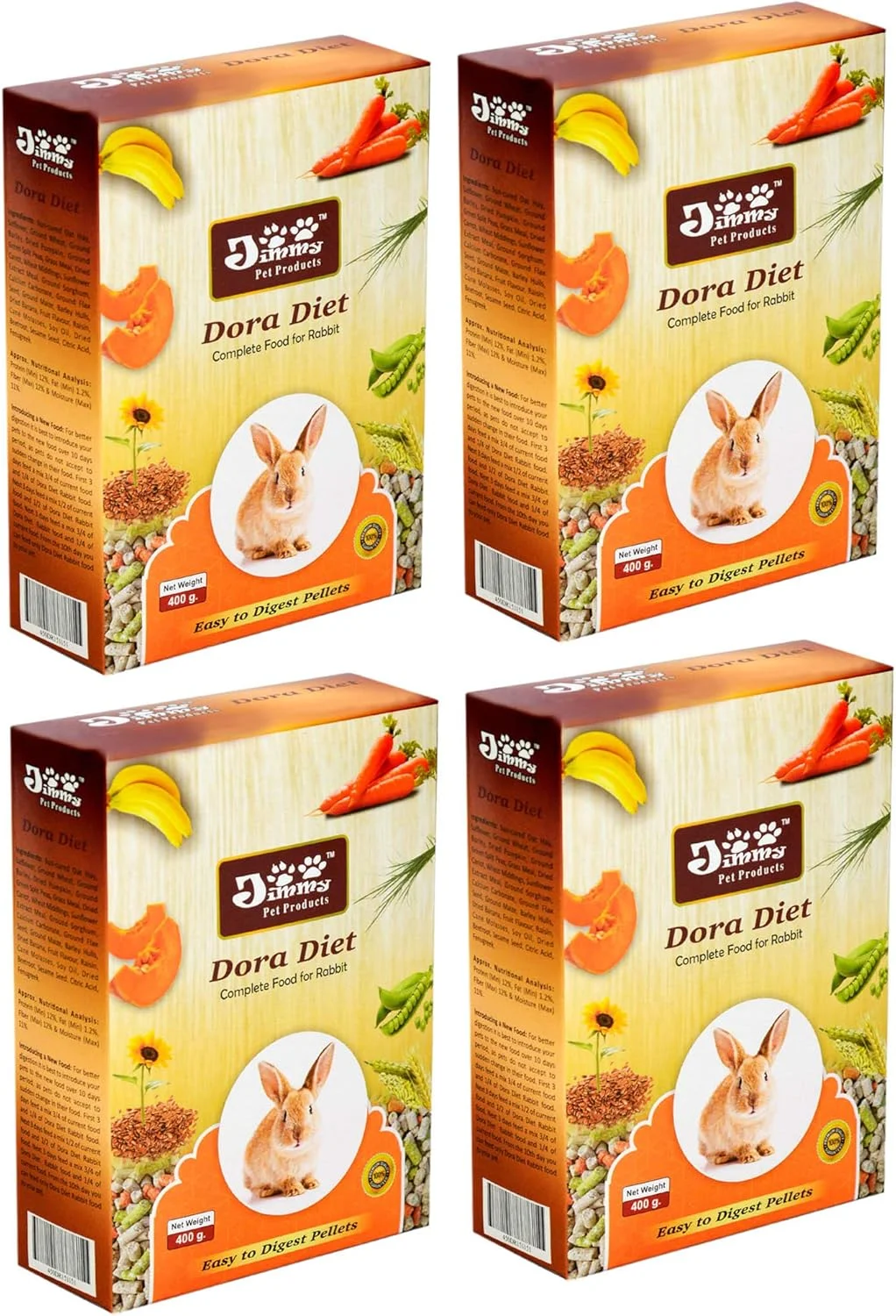 غذای رژیمی خرگوش جیمی پت پروداکتس مدل Dora (۱.۶ کیلوگرم)