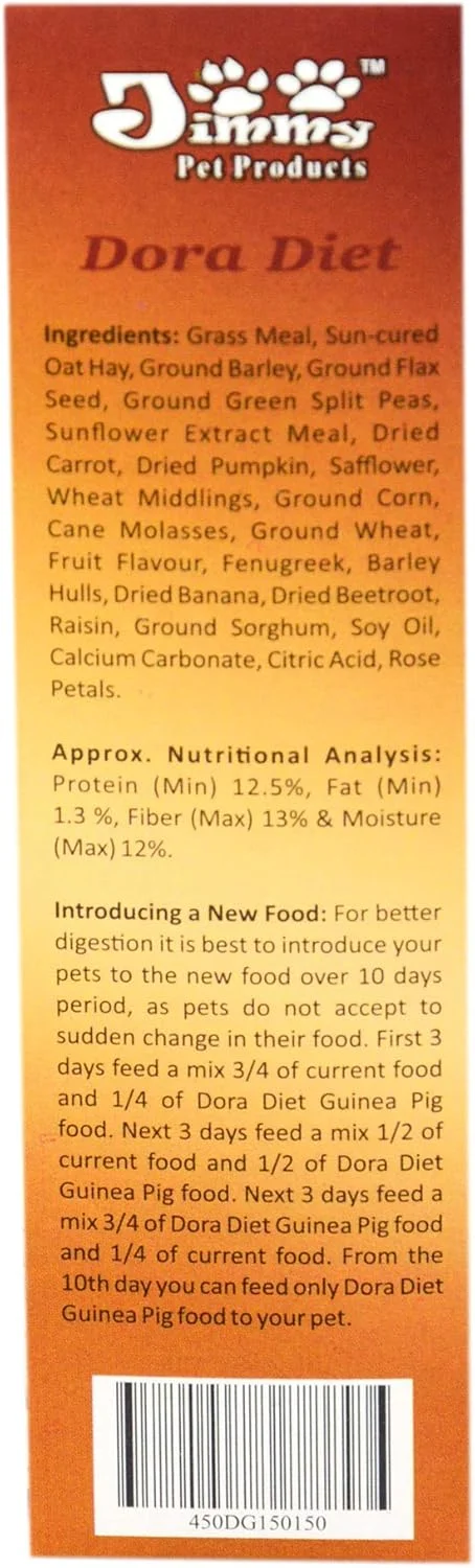 غذای رژیمی خوکچه هندی Dora از محصولات حیوانات خانگی JiMMy (۱.۶ کیلوگرم)