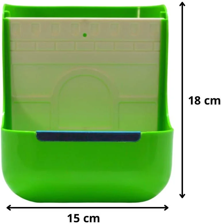 ظرف غذای خرگوش TAIYO PLUSS DISCOVERY®، سایز: (15X18 سانتی متر) (طولXارتفاع)، ظرف غذای چند منظوره 2 در 1 برای یونجه و غذا، کاسه تغذیه علف و غذا، مناسب برای خرگوش، خوکچه هندی، چینچیلا و غیره