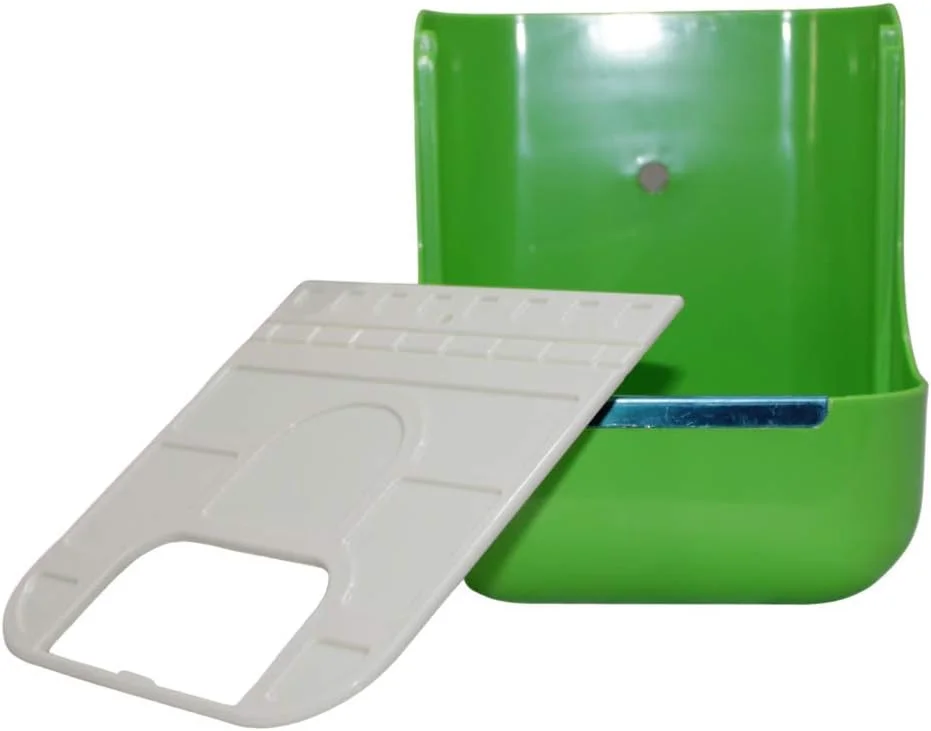 ظرف غذای خرگوش TAIYO PLUSS DISCOVERY®، سایز: (15X18 سانتی متر) (طولXارتفاع)، ظرف غذای چند منظوره 2 در 1 برای یونجه و غذا، کاسه تغذیه علف و غذا، مناسب برای خرگوش، خوکچه هندی، چینچیلا و غیره