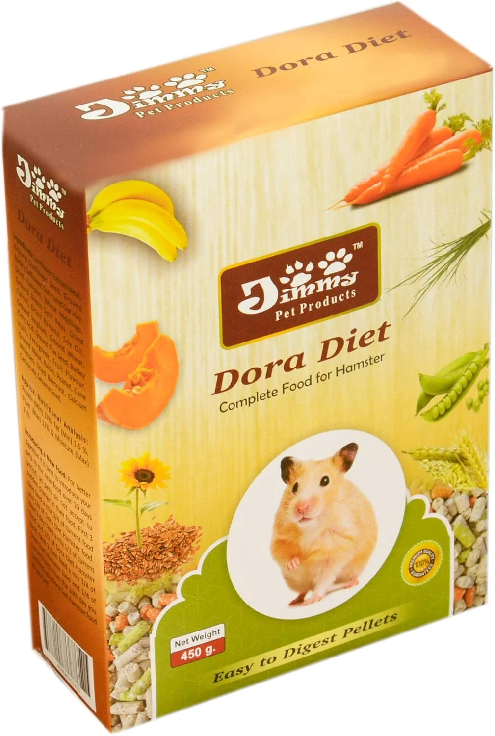 غذای رژیمی جوندگان جیمی پت مدل Dora (800 گرم)