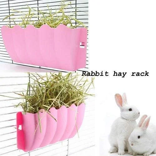 آخور یونجه/فیدر علف/نگهدارنده قابل حمل و نصب در قفس برای خرگوش/خوکچه هندی/راسوی اهلی