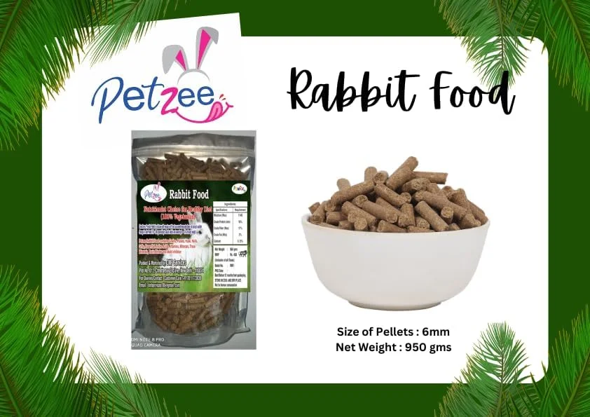 غذای خرگوش پلت، رژیم غذایی بسیار مغذی مناسب برای انواع خرگوش، انتخاب متخصص تغذیه (6 میلی متر - 950 گرم)