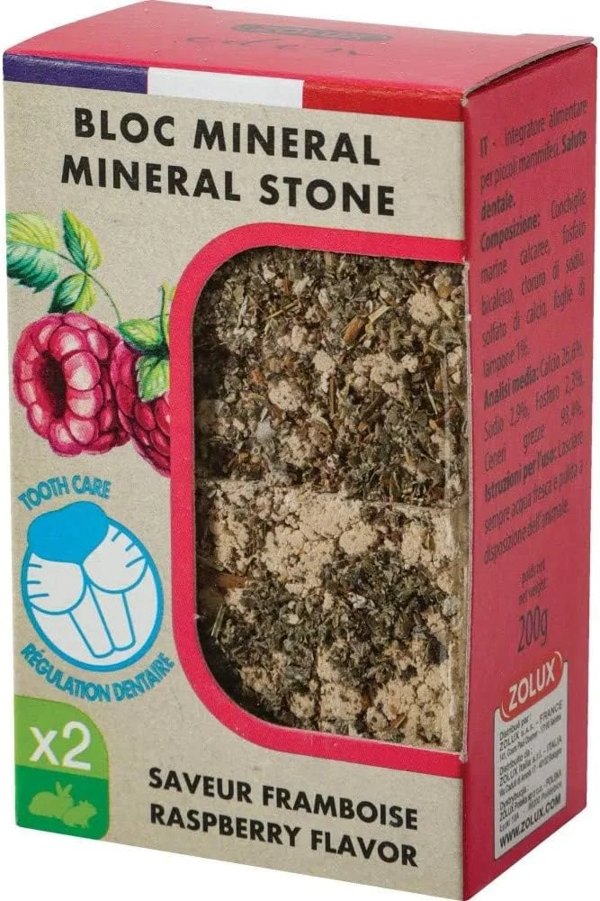 سنگ معدنی جونده زولوکس با طعم تمشک 200 گرمی بسته 2 عددی