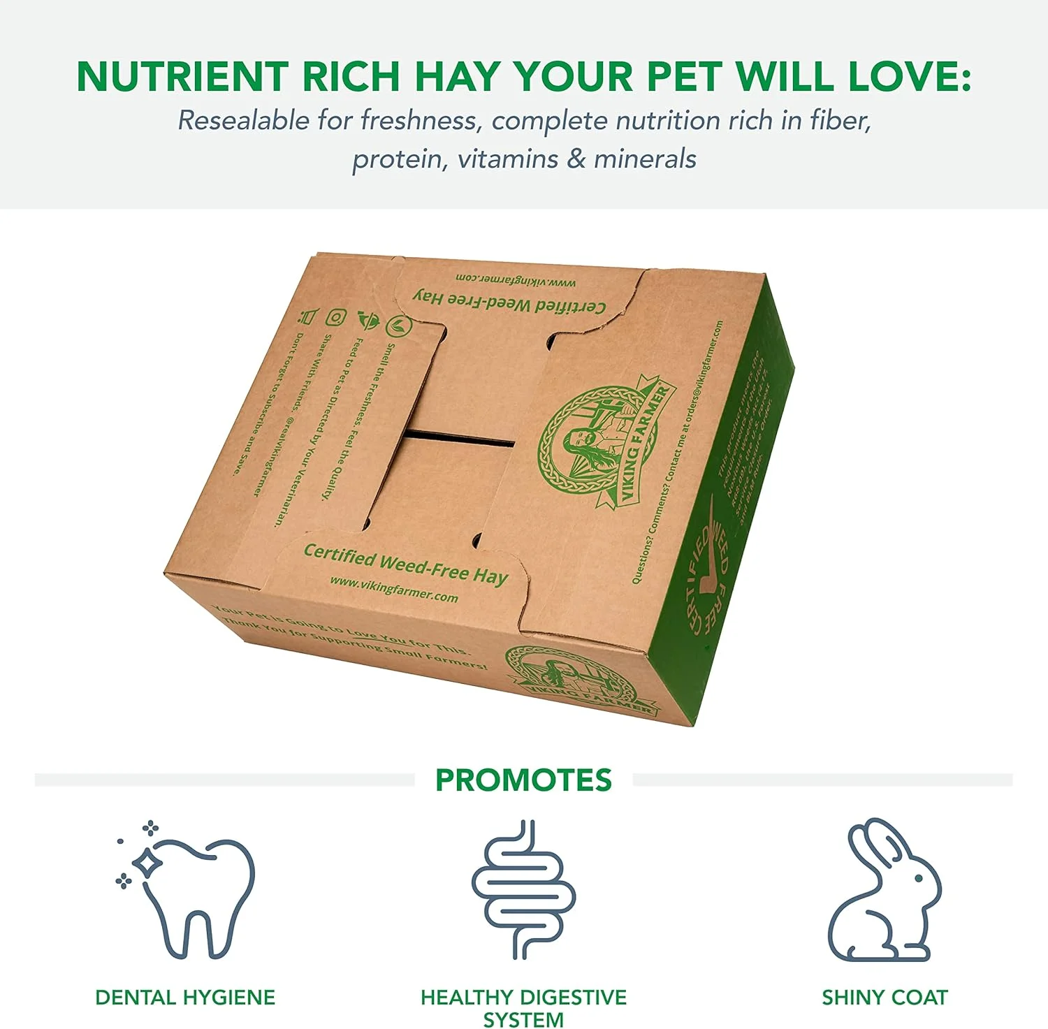 یونجه باغی برای خرگوش ها و حیوانات خانگی کوچک، ۲.۲ کیلوگرم