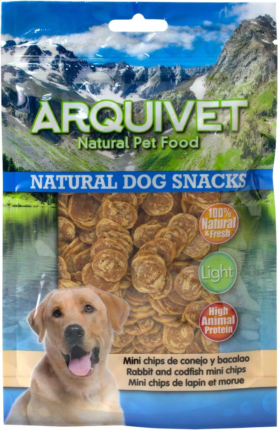 چیپس خرگوش مینیاتوری و ماهی کاد آرکوییت، 100 گرم - 110 گرم