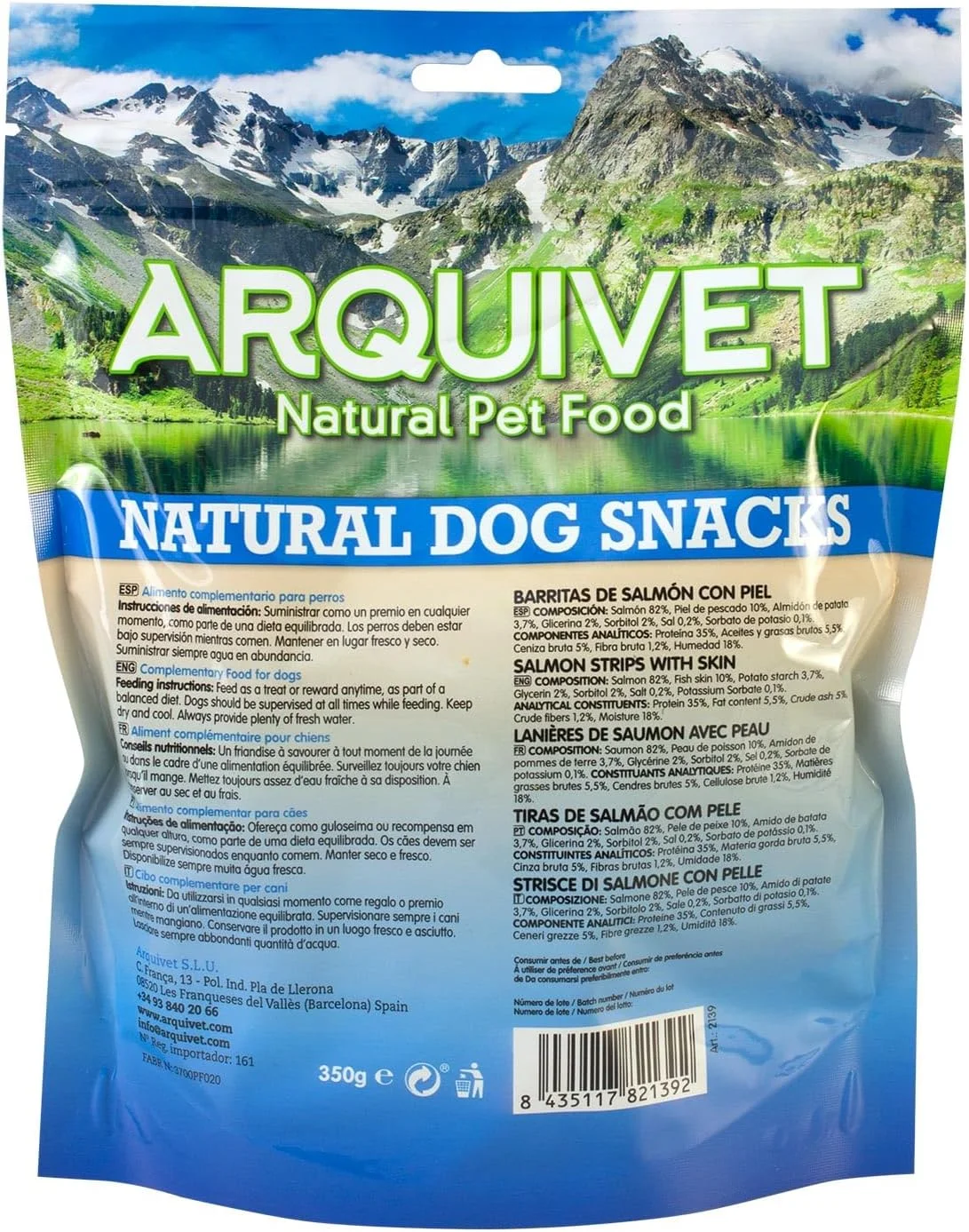 آرکویت میله های سالمون با چرم، 350 گرم - 360 گرم