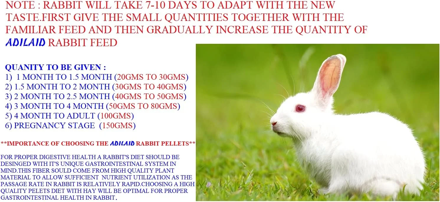 غذای خرگوش بالغ درجه یک ADILAID (4.5 کیلوگرم)