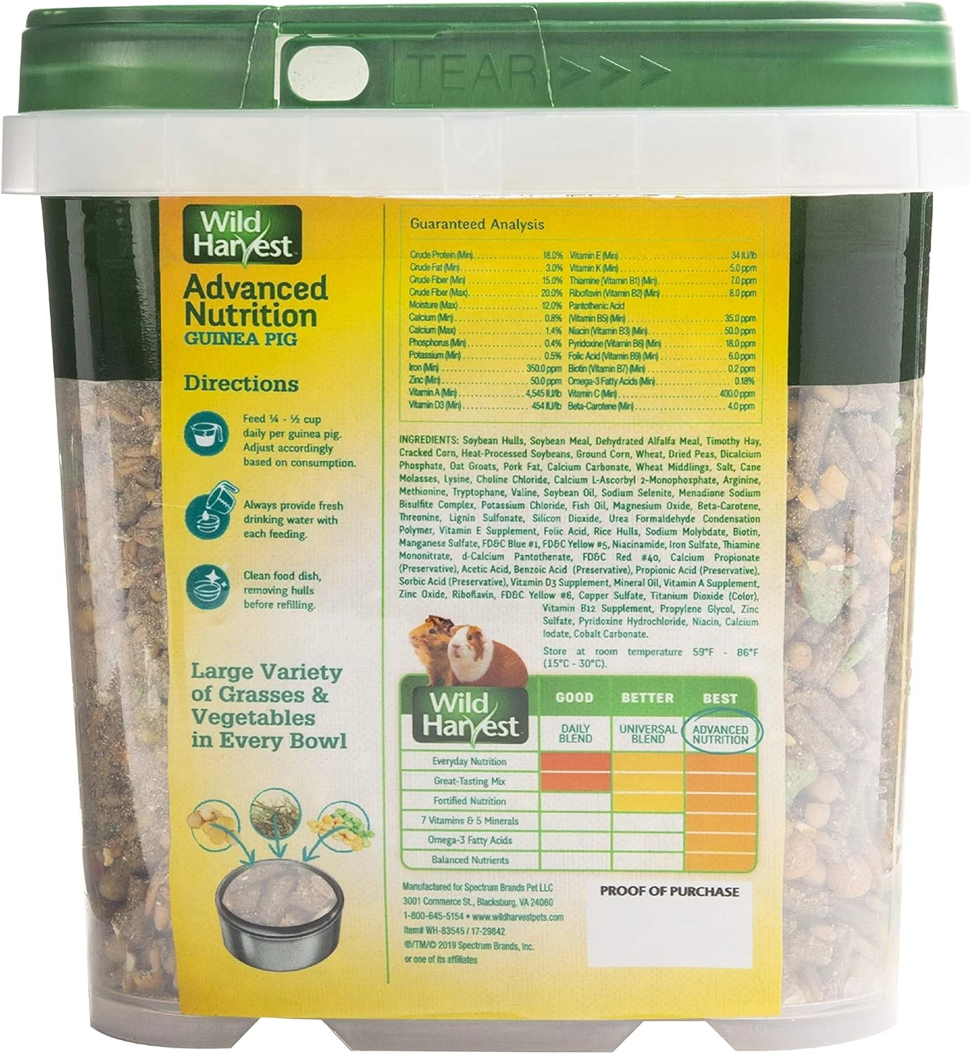 غذای کامل جونده Wild Harvest مدل Wh-83545، وزن 2 کیلوگرم