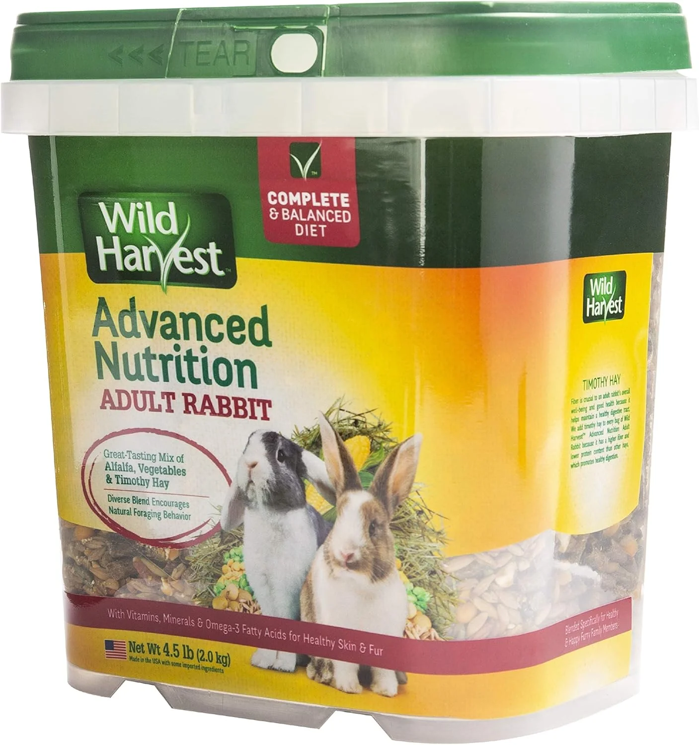 غذای پیشرفته تغذیه خرگوش وایلد هاروست مدل WH-83544، وزن 2 کیلوگرم