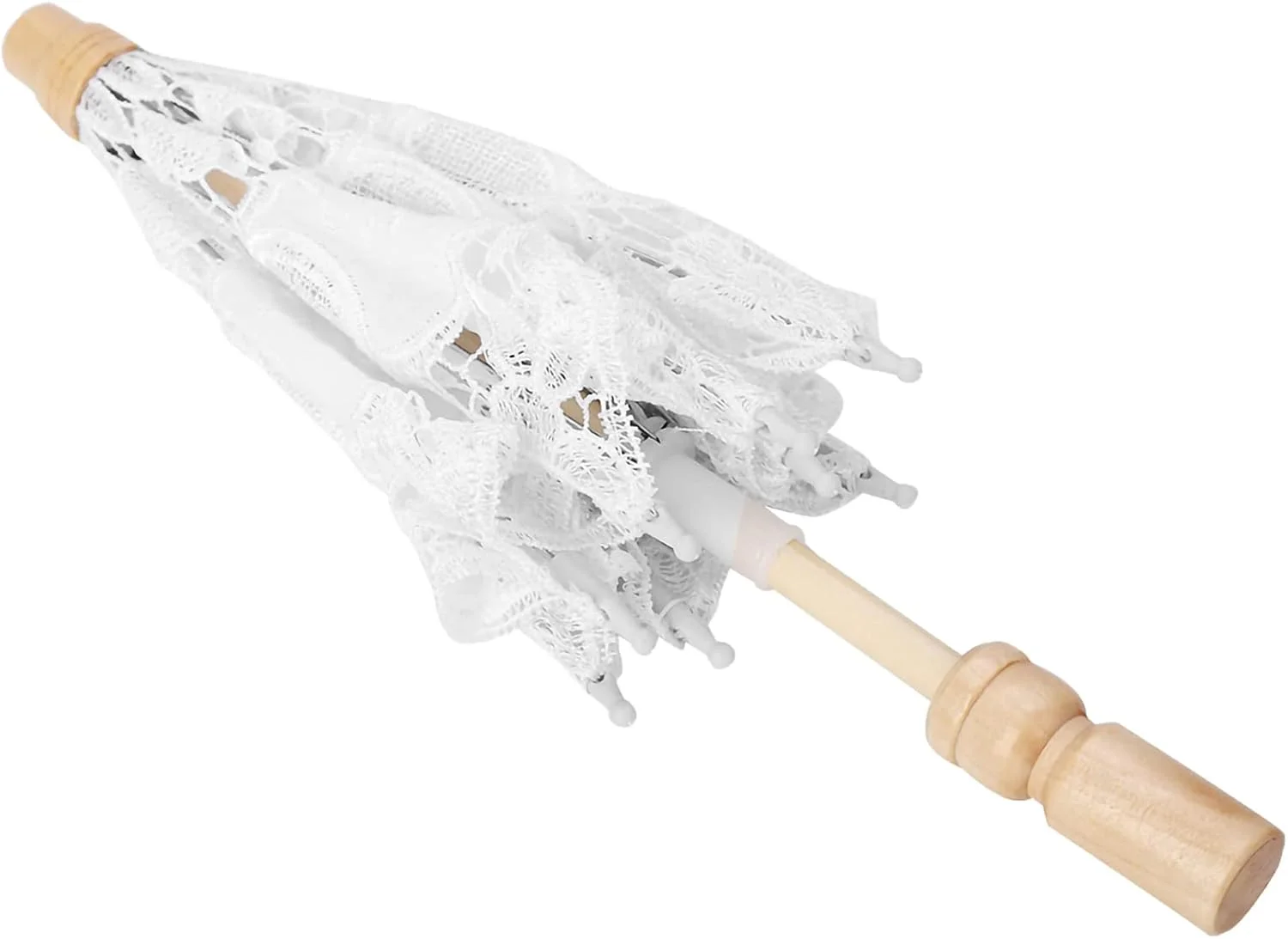 چتر آفتابی دست ساز توری گل دوزی شده برای عکاسی عروس، چتر پارچه ابریشمی درجه یک مناسب برای تزئینات عروسی، لوازم جانبی عکس