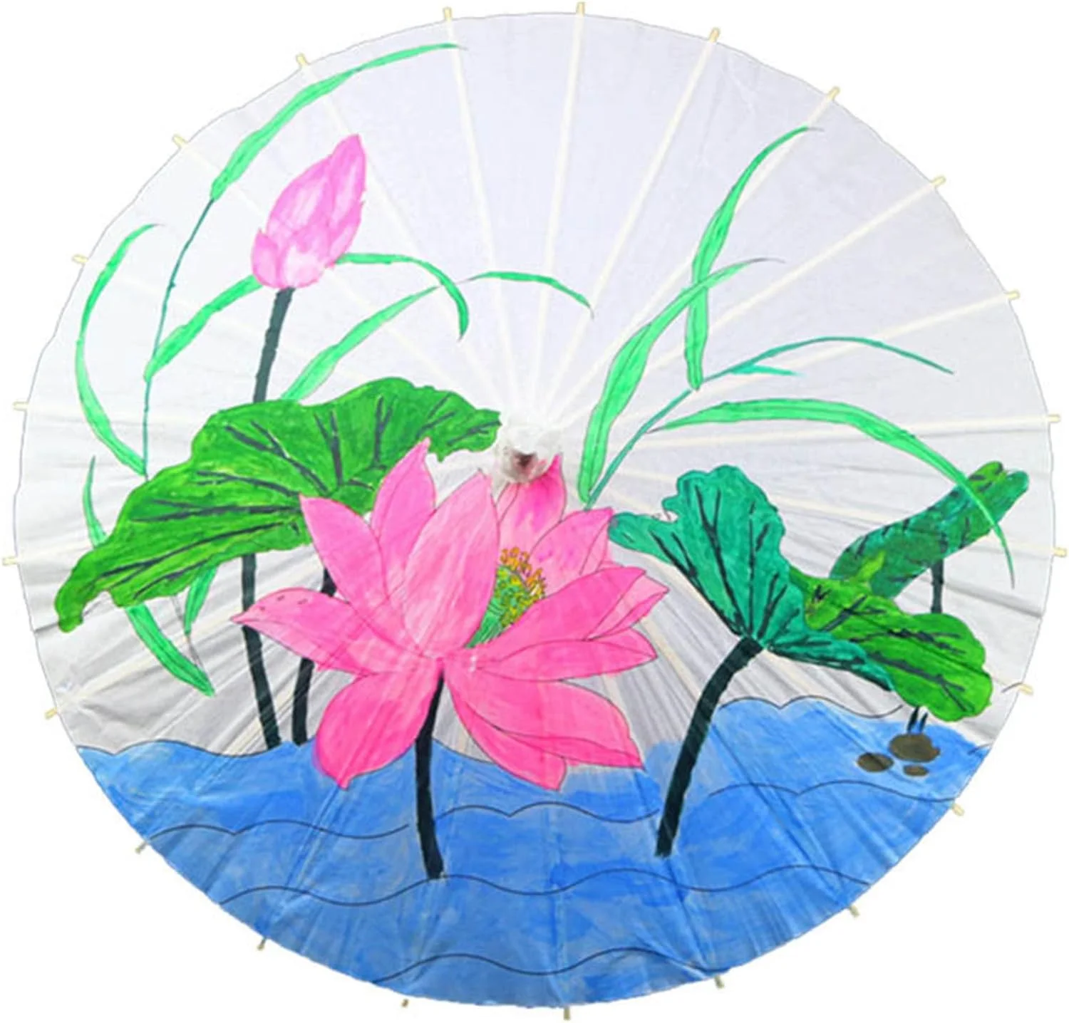 چتر کاغذی گوشیدا، چتر آفتابی کاغذی روغنی دست ساز چینی، چتر کاغذی سفید خام DIY برای دکور مهمانی عروسی