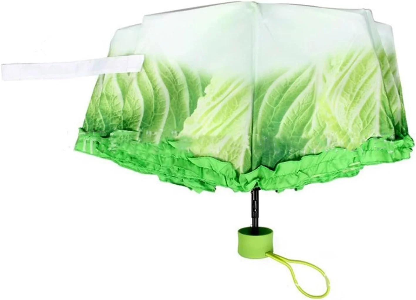 چتر مسافرتی ضد باد برای باران و آفتاب، تاشو، قابل حمل، طرح کلم