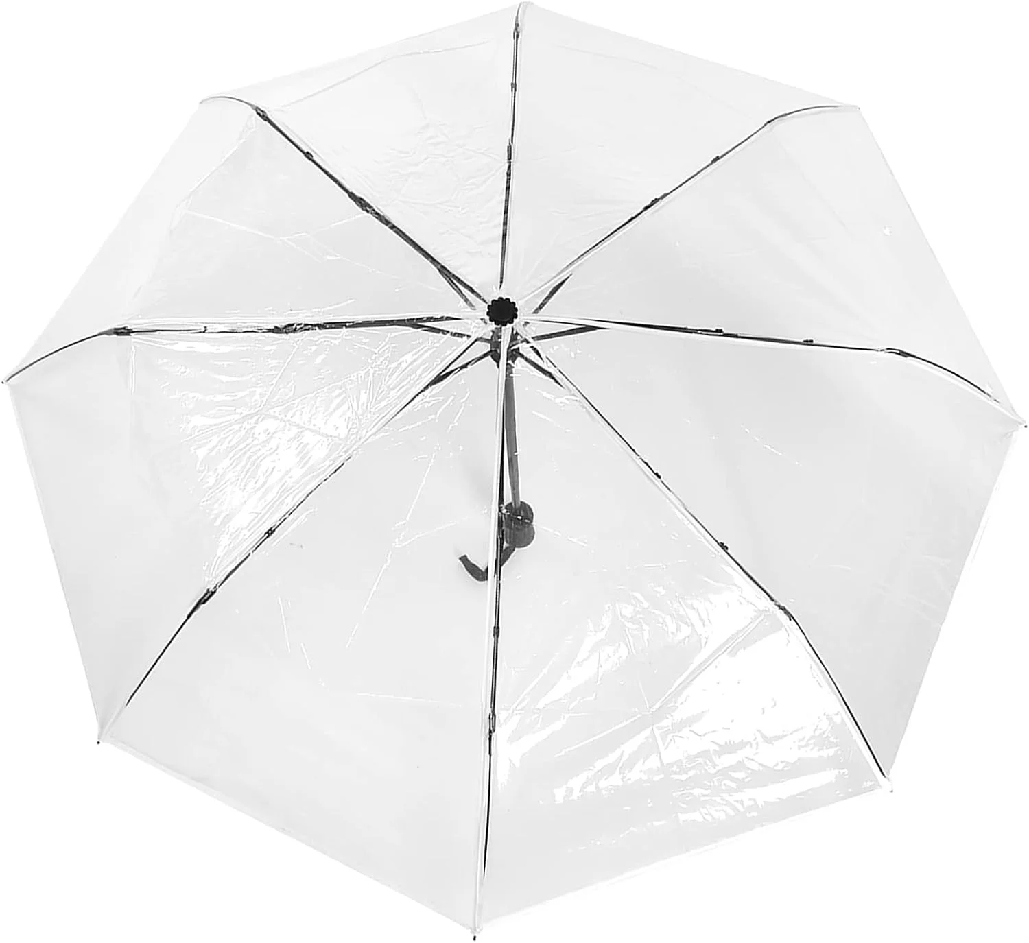 چتر تاشو شفاف اتوماتیک قابل حمل، چتر ضد باد شیک برای کمپینگ، پیاده روی، ماهیگیری، عملکرد با یک دست و محافظ