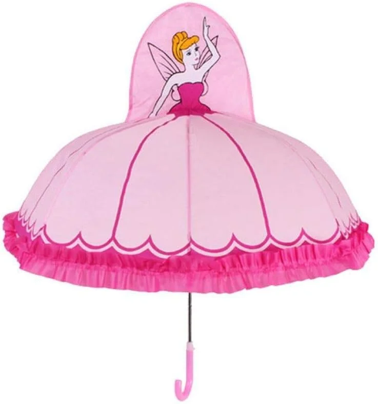 چتر سه بعدی دسته بلند خلاقانه، چتر کارتونی بامزه برای کودکان دختر و پسر، سایز One Size