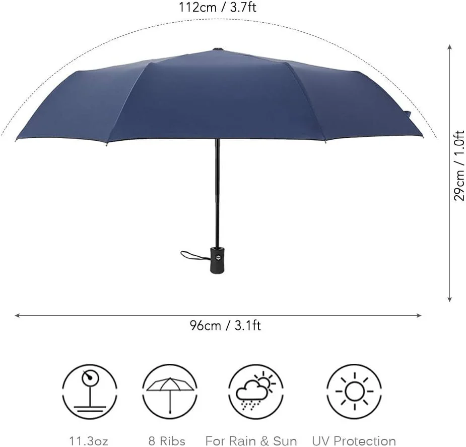 چتر مسافرتی تاشو اتوماتیک باز و بسته شو، ضد آفتاب و ضد باران، مناسب سفر و فضای باز، سایز متوسط چتر مسافرتی تاشو اتوماتیک باز و بسته شو، ضد آفتاب و ضد باران، مناسب سفر و فضای باز، سایز متوسط