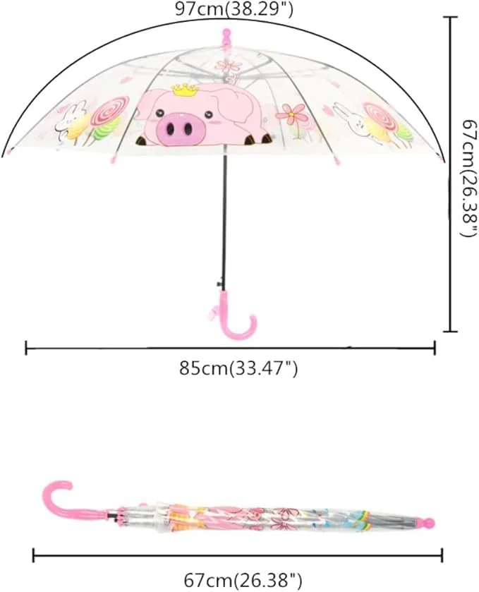 چترهای شفاف و زیبای کودکانه برای باران، چترهای عصایی دخترانه طرح اسب تک شاخ، چترهای مسافرتی ضد باد برای باران، چتر دایناسور پسرانه