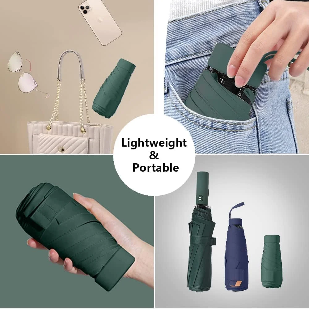 چتر مسافرتی تاشو کوچک ضد باد، چتر آفتابی و بارانی، جمع و جور و قابل حمل برای زنان و مردان چتر مسافرتی تاشو کوچک ضد باد، چتر آفتابی و بارانی، جمع و جور و قابل حمل برای زنان و مردان