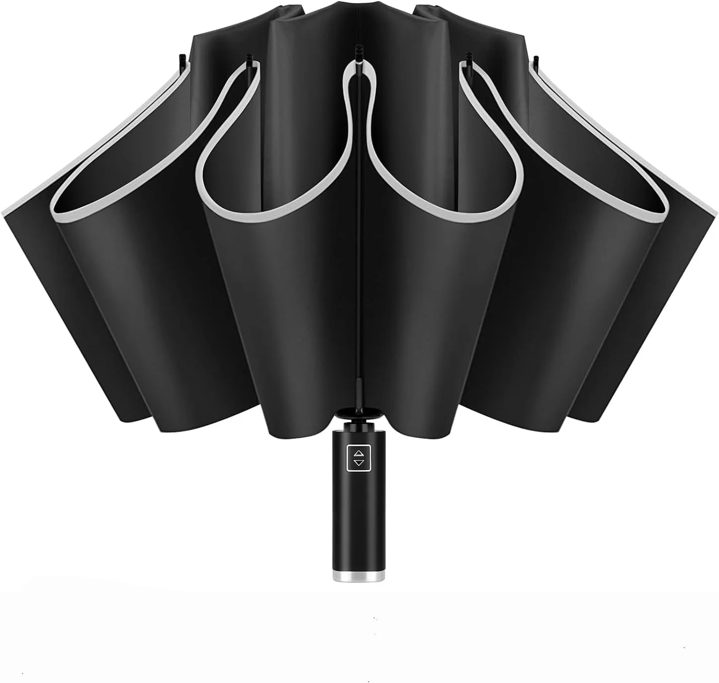 چتر مسافرتی ZERIFAM برای باران، چترهای وارونه، چتر تاشو اتوماتیک و ضد باد با نوار بازتابنده، بزرگ و قابل حمل برای کوله پشتی، سبک وزن با محافظت در برابر اشعه ماوراء بنفش خورشید